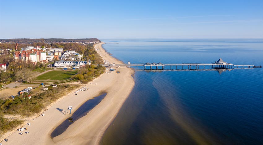 Der Strand in Ahlbeck auf Usedom